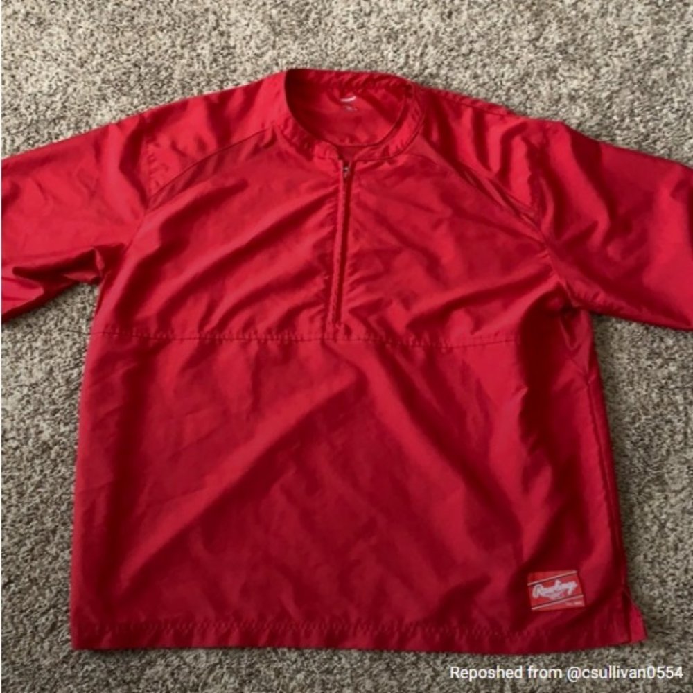 Rawlings (Since 1887) Baseball Windbreaker - Red - Sz S
